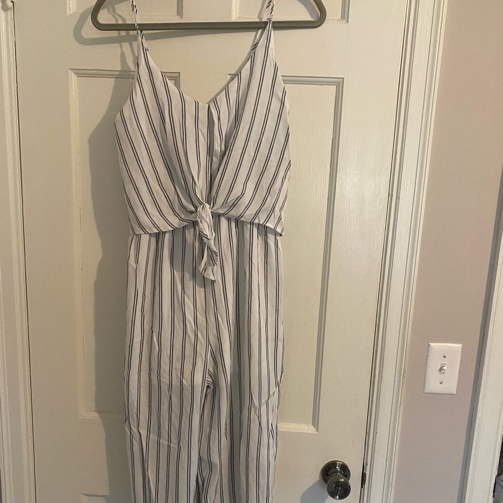 Wide leg linen romper jumpsuit